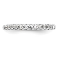 14K White Gold 0.25 Carat Lab Grown Diamond VS SI+ G+ Complete Wedding Band view 5