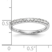 14K White Gold 0.25 Carat Lab Grown Diamond VS SI+ G+ Complete Wedding Band view 3