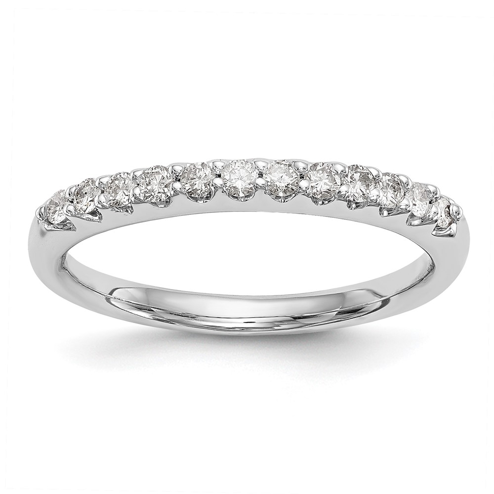 14K White Gold 0.25 Carat Lab Grown Diamond VS SI+ G+ Complete Wedding Band