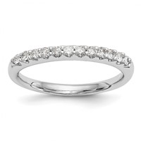 14K White Gold 0.25 Carat Lab Grown Diamond VS SI+ G+ Complete Wedding Band view 1