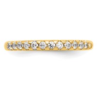 14K Yellow Gold 0.25 Carat Lab Grown Diamond VS SI+ G+ Complete Wedding Band view 5