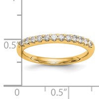 14K Yellow Gold 0.25 Carat Lab Grown Diamond VS SI+ G+ Complete Wedding Band view 3