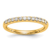 14K Yellow Gold 0.25 Carat Lab Grown Diamond VS SI+ G+ Complete Wedding Band view 1
