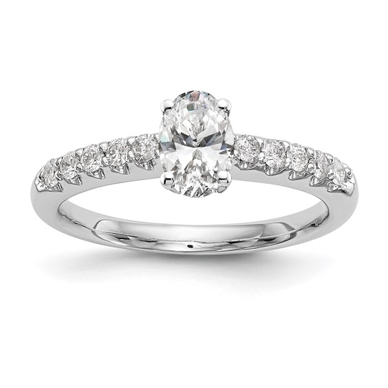 Peg Set Diamond Semi-mount Engagement Rings