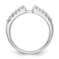 14K White Gold 0.25 Carat Lab Grown Diamond VS SI+ G+ Semi Mount Peg Set Engagement Ring view 2