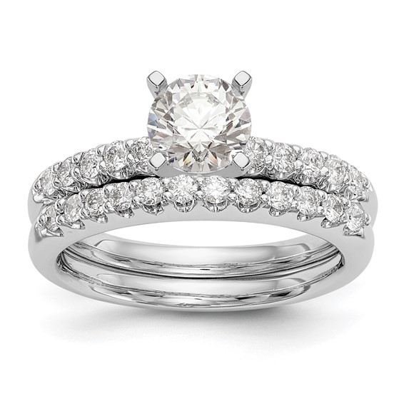 Peg Set Diamond Semi-mount Engagement Rings