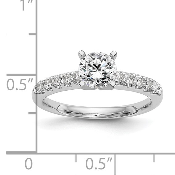 Peg Set Diamond Semi-mount Engagement Rings