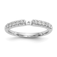 14K White Gold 0.25 Carat Lab Grown Diamond VS SI+ G+ Semi Mount Peg Set Engagement Ring view 1