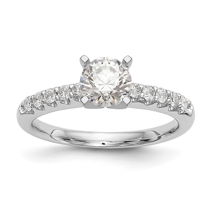 14kw Lab Grown Diamond VS/SI+ G+ Peg Semi-mount Engagement Ring