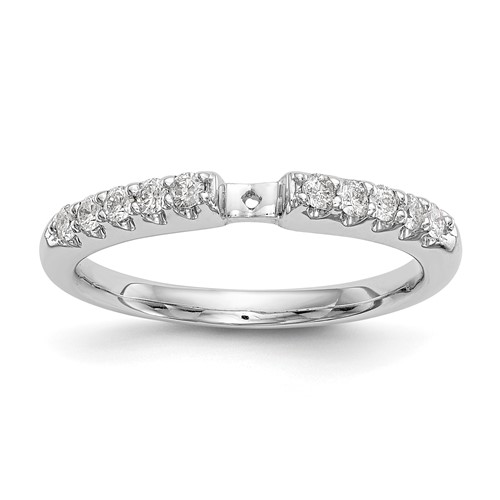 14K White Gold 0.25 Ct Lab Grown Dia VS SI+ G+ Semi Peg Engagement Ring