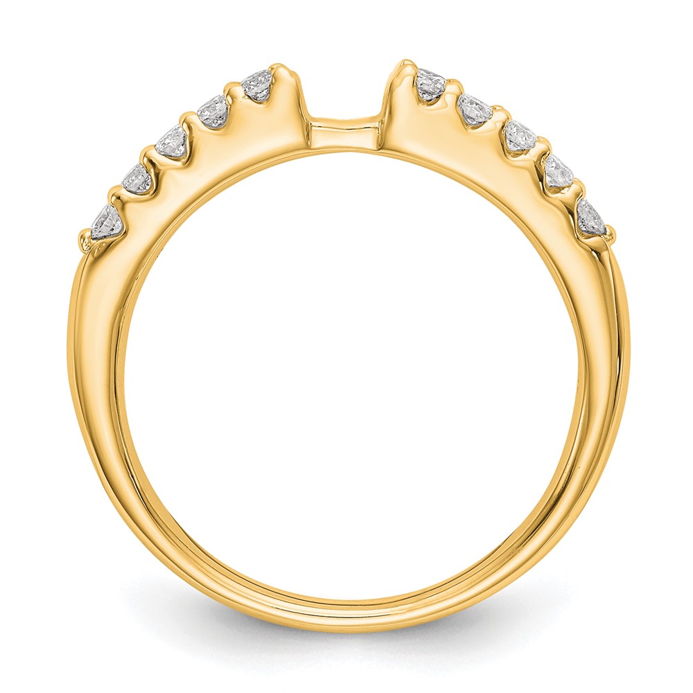 14k Two Tone 1/4 carat Lab Grown Diamond VS/SI+ G+ Semi Mount Peg Set Engagement Ring (RM2785E-025-7YLG)