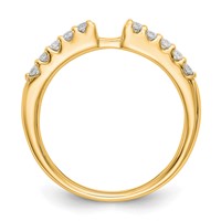 14K Yellow Gold Two Tone 0.25 Carat Lab Grown Diamond VS SI+ G+ Semi Mount Peg Set Engagement Ring view 2