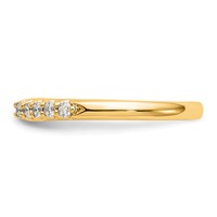 14K Yellow Gold Two Tone 0.25 Carat Lab Grown Diamond VS SI+ G+ Semi Mount Peg Set Engagement Ring view 3
