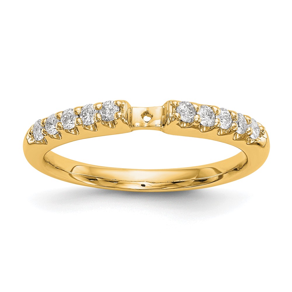 14k Two Tone 1/4 carat Lab Grown Diamond VS/SI+ G+ Semi Mount Peg Set Engagement Ring (RM2785E-025-7YLG)