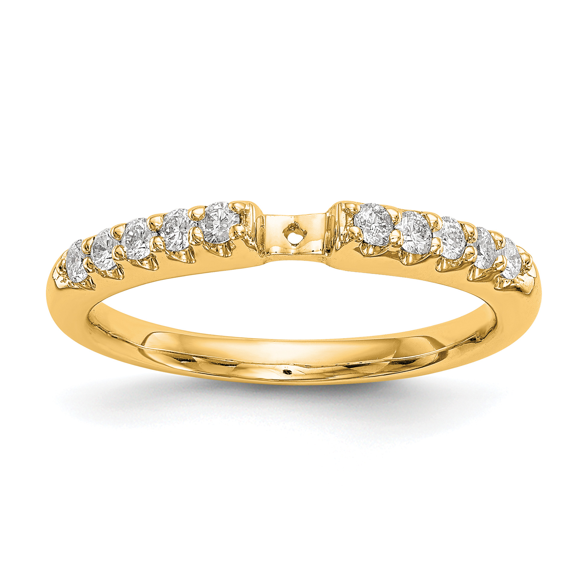 14k Two Tone 1/4 carat Lab Grown Diamond VS/SI+ G+ Semi Mount Peg Set Engagement Ring (RM2785E-025-7YLG)