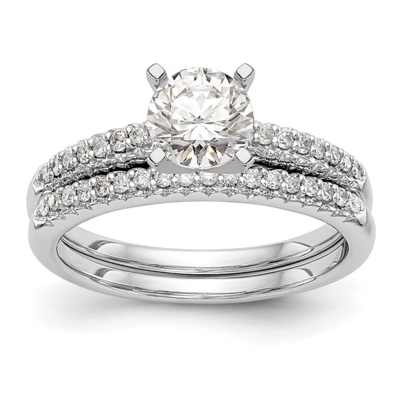 Peg Set Diamond Semi-mount Engagement Rings