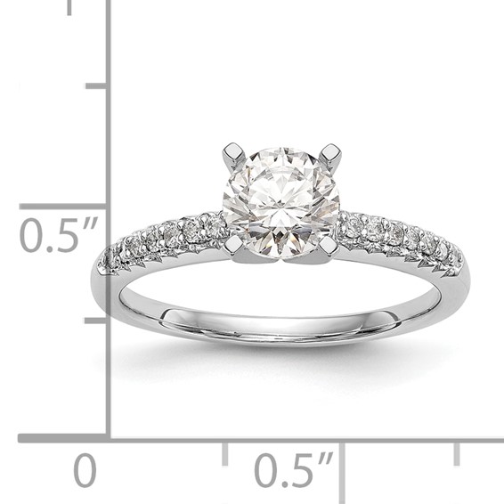 Peg Set Diamond Semi-mount Engagement Rings