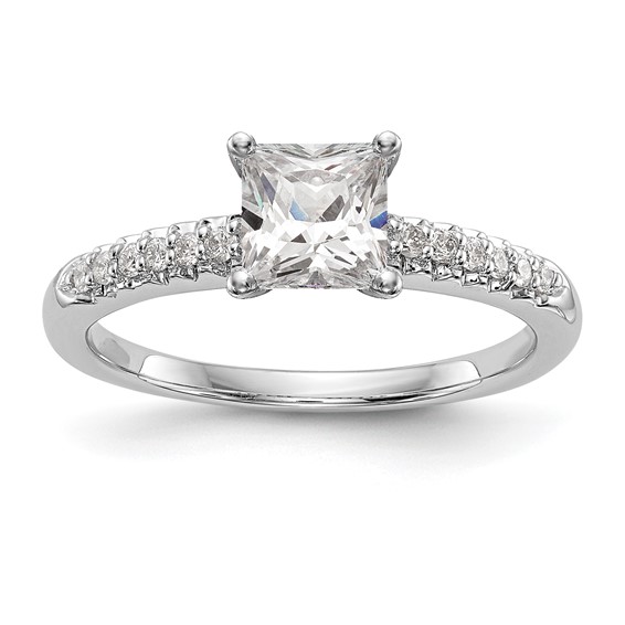 Peg Set Diamond Semi-mount Engagement Rings