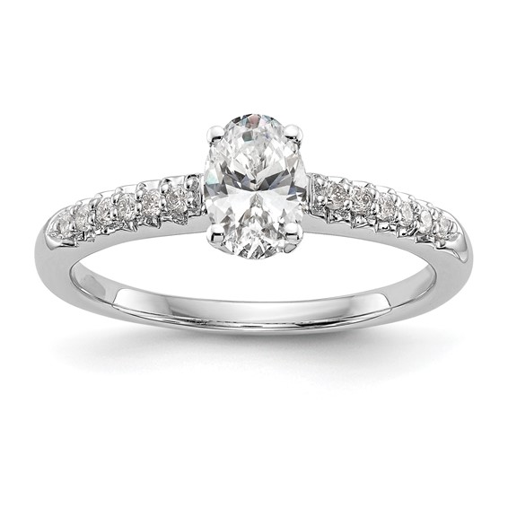 Peg Set Diamond Semi-mount Engagement Rings