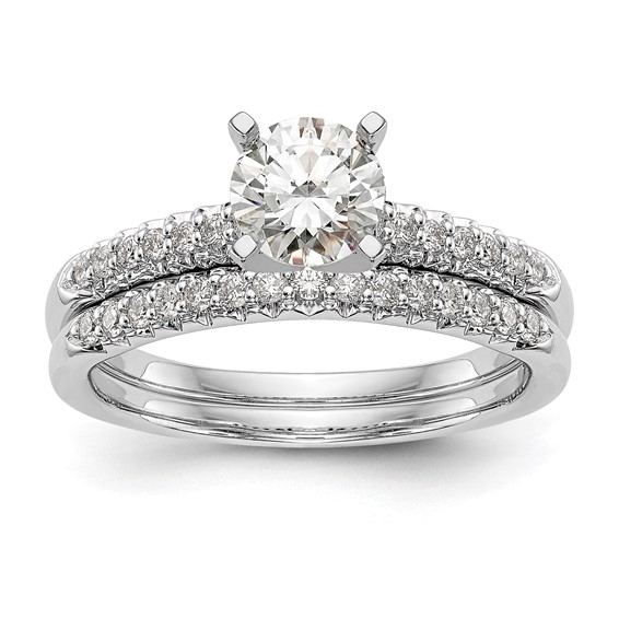 Peg Set Diamond Semi-mount Engagement Rings