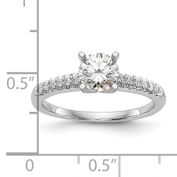 Peg Set Diamond Semi-mount Engagement Rings