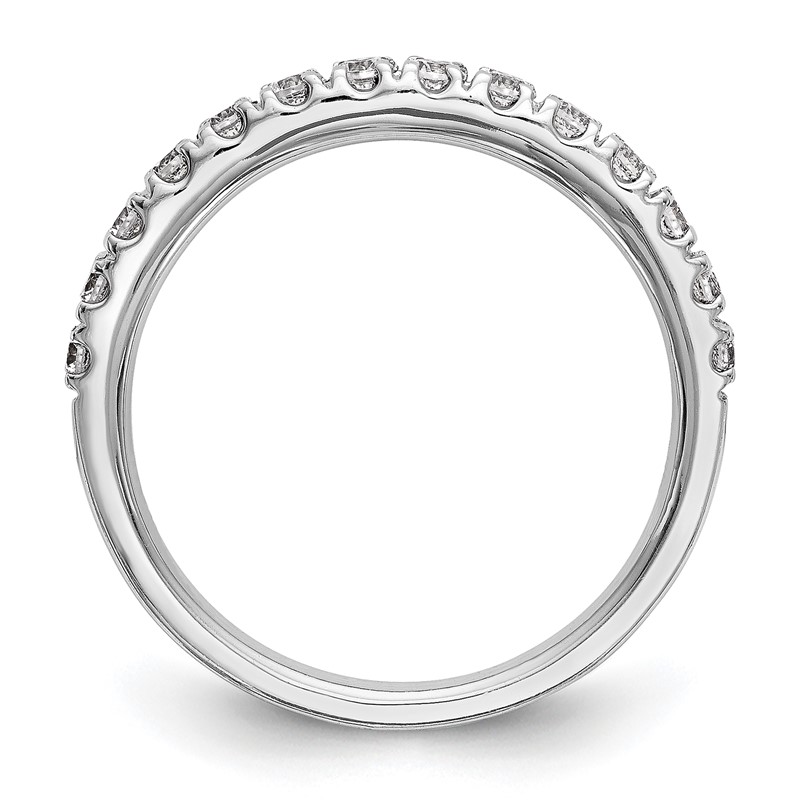 True Origin 14K White Gold 3/8 carat Lab Grown Diamond VS  D E F  Wedding Band