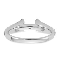 True Origin 14K White Gold 0.50 Carat Lab Grown Diamond VS+ F+ Semi-Mount Peg Set Engagement Ring view 5