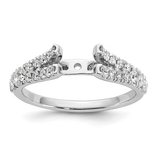 Peg Set Diamond Semi-mount Engagement Rings