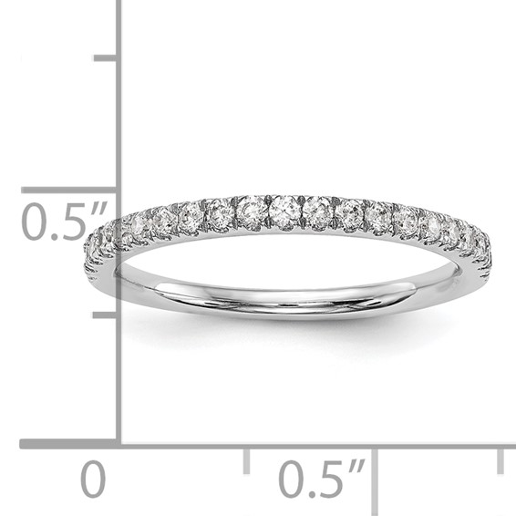 14k White Gold 1/3 carat Diamond Complete Wedding Band