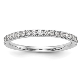 14k White Gold 1/3 carat Diamond Complete Wedding Band