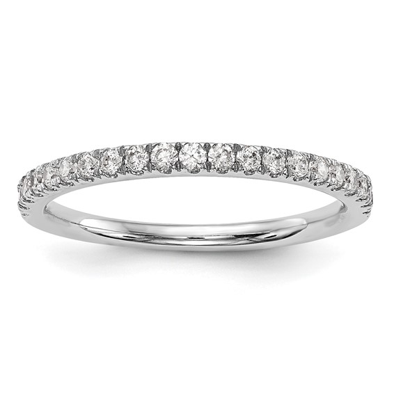 14k White Gold 1/3 carat Diamond Complete Wedding Band