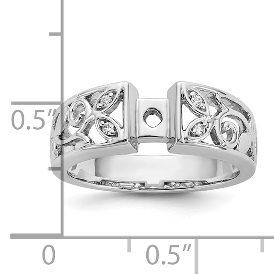 Peg Set Diamond Semi-mount Engagement Rings