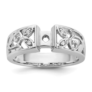 Peg Set Diamond Semi-mount Engagement Rings