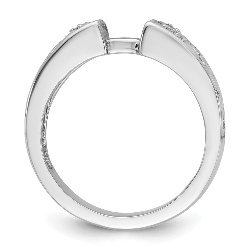 14k White Gold 1/20 carat Lab Grown Diamond VS/SI+ G+ Semi-Mount Pet Set Engagement Ring (RM2834E-005-WLG)