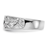14K White Gold 0.05 Carat Lab Grown Diamond VS SI+ G+ Semi-Mount Pet Set Engagement Ring view 3
