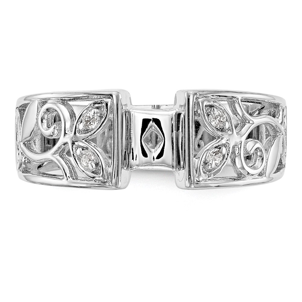 14k White Gold 1/20 carat Lab Grown Diamond VS/SI+ G+ Semi-Mount Pet Set Engagement Ring (RM2834E-005-WLG)