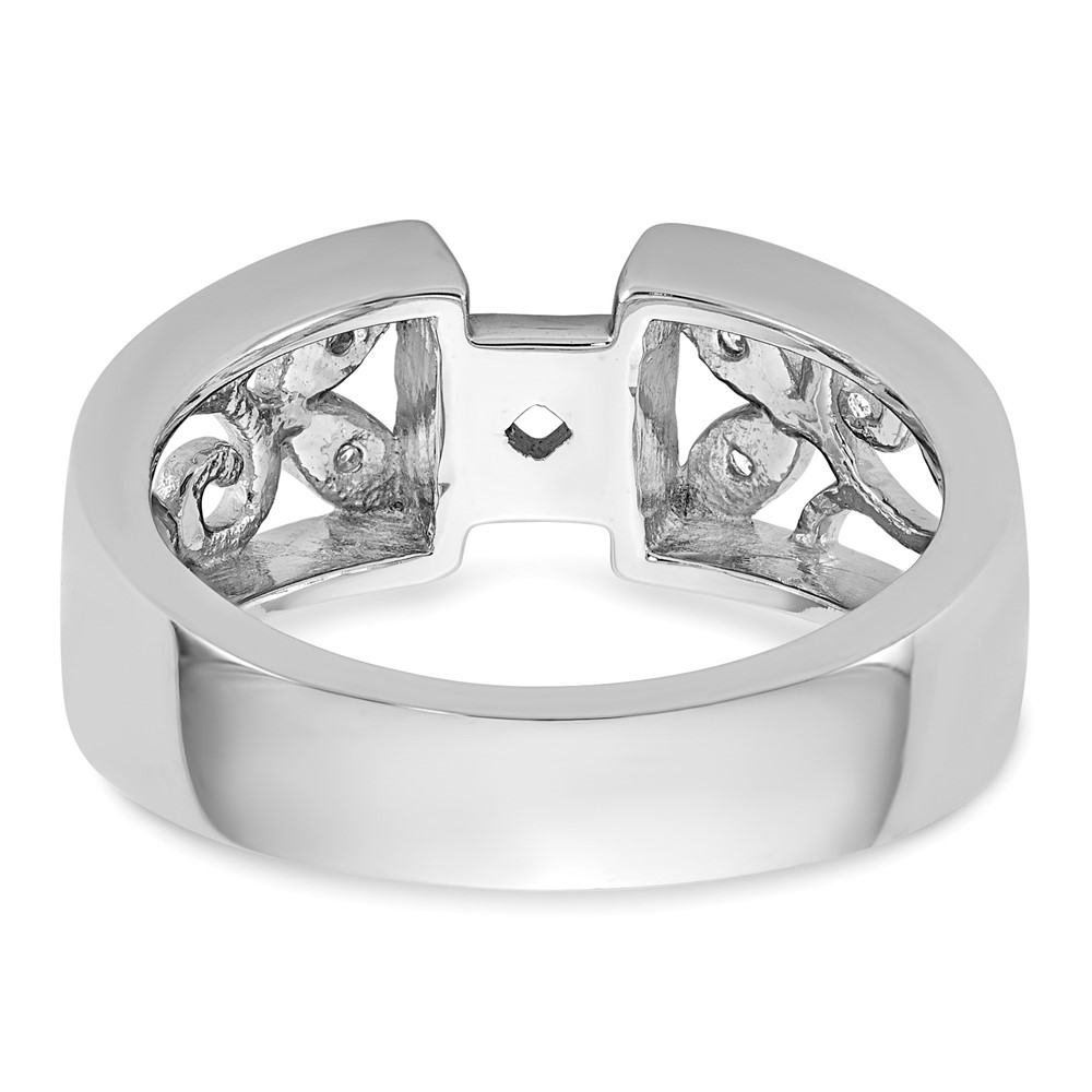 14k White Gold 1/20 carat Lab Grown Diamond VS/SI+ G+ Semi-Mount Pet Set Engagement Ring (RM2834E-005-WLG)