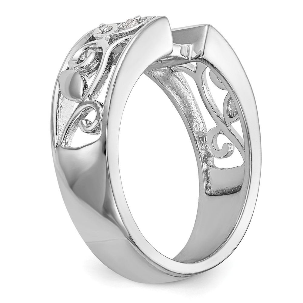 14k White Gold 1/20 carat Lab Grown Diamond VS/SI+ G+ Semi-Mount Pet Set Engagement Ring (RM2834E-005-WLG)
