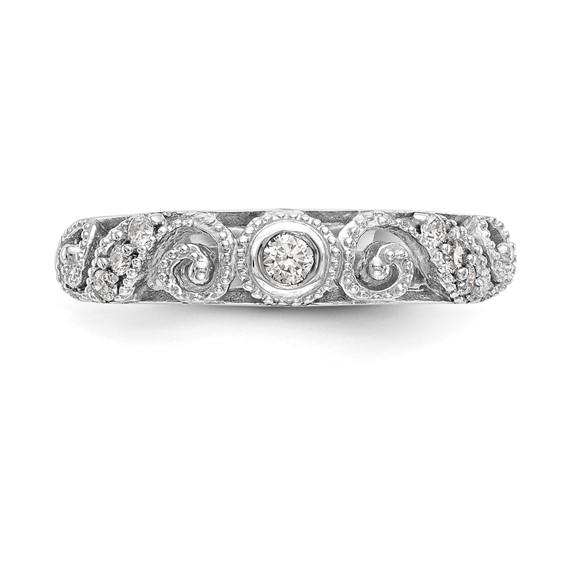 14k White Gold Wedding Band Mounting