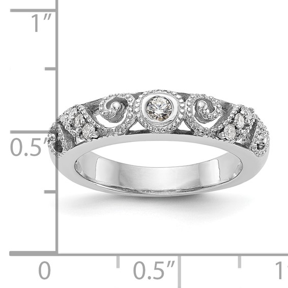 14k White Gold Wedding Band Mounting