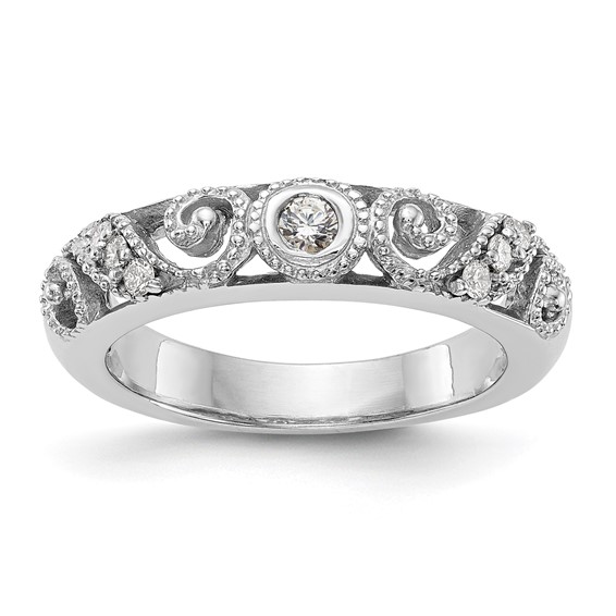 14k White Gold Wedding Band Mounting