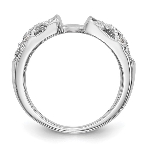 14K White Gold Peg Set 1/15 carat Diamond Semi-mount Engagement Ring