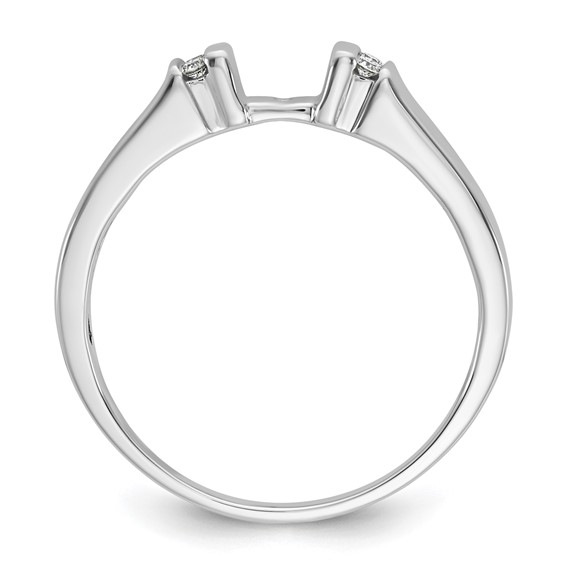 14K White Gold Peg Set 1/15 carat Channel-set Diamond Semi-Mount Engagement Ring