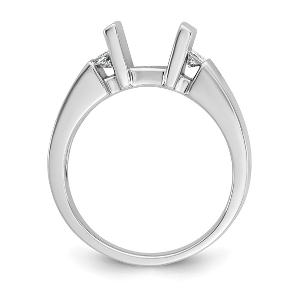 Peg Set Diamond Semi-mount Engagement Rings