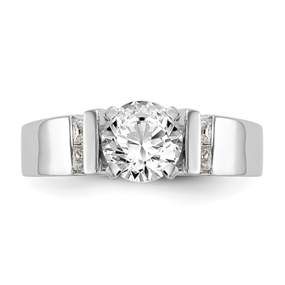 Peg Set Diamond Semi-mount Engagement Rings