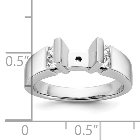 Peg Set Diamond Semi-mount Engagement Rings
