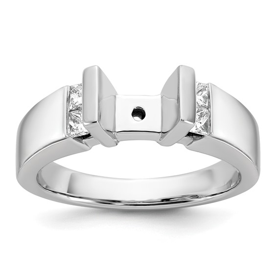 Peg Set Diamond Semi-mount Engagement Rings