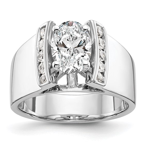 Peg Set Diamond Semi-mount Engagement Rings