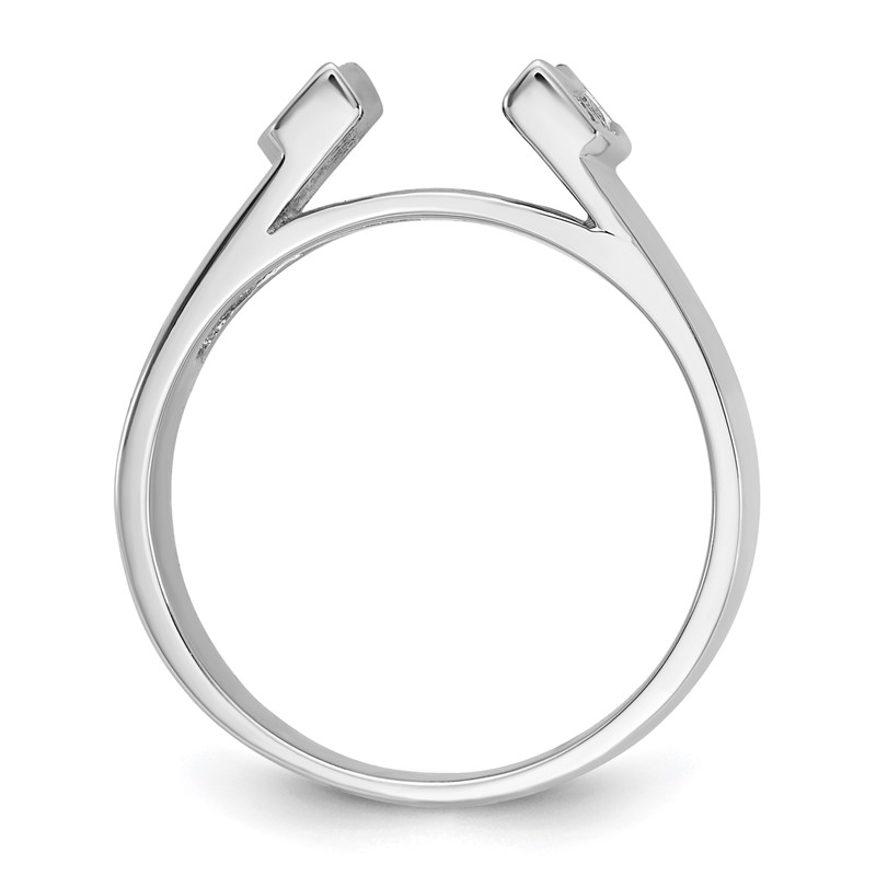14k White Gold 1/4 carat Lab Grown Diamond VS/SI+ G+ Semi-Mount Peg Set Engagement Ring