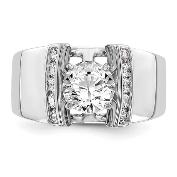 Peg Set Diamond Semi-mount Engagement Rings